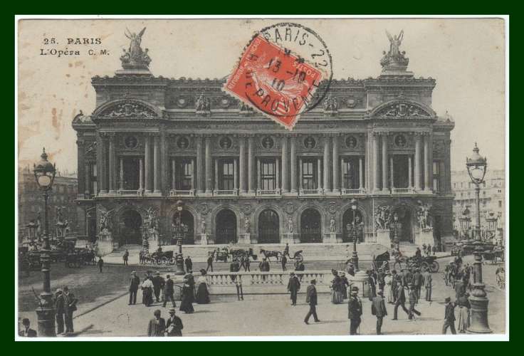 CPA PARIS (75) L' Opéra voy 1910 (voir)