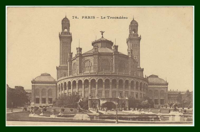 CPA PARIS (75) Trocadéro, non écrite sépia TB