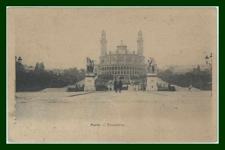 CPA Précurseur PARIS (75) Trocadéro voy Blanc 1903 