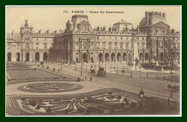 CPA PARIS (75) Cour du Carrousel, sépia, non écrite,  TB