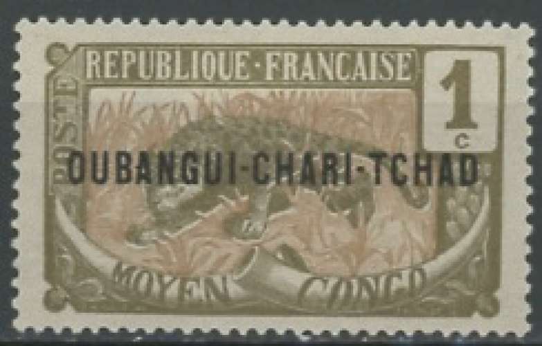 OUBANGUI neuf *  N° 1  -  trace de charnière