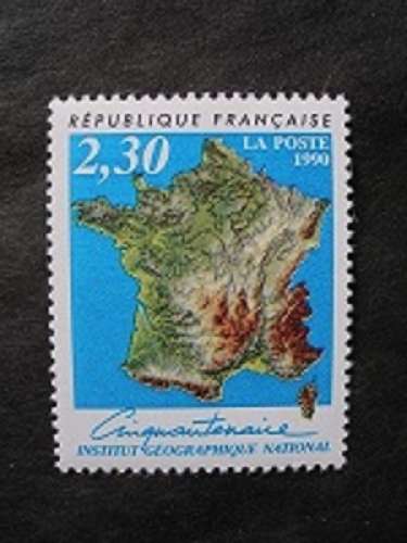 France 1990 - 50 Ans de l'institut géographique - MNH**