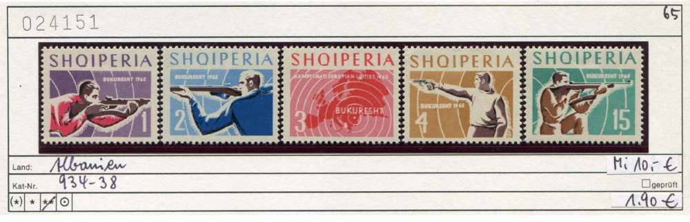 Albanie 1965 - Michel 934-938  - ** neuf mnh 