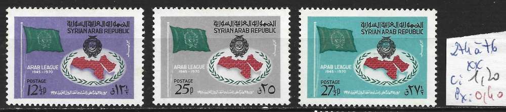 SYRIE 274 à 276 ** côte 1.20 €