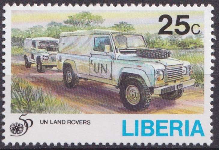 Liberia 1995 Y&T 1295 neuf ** - Nations Unies - Land Rovers 