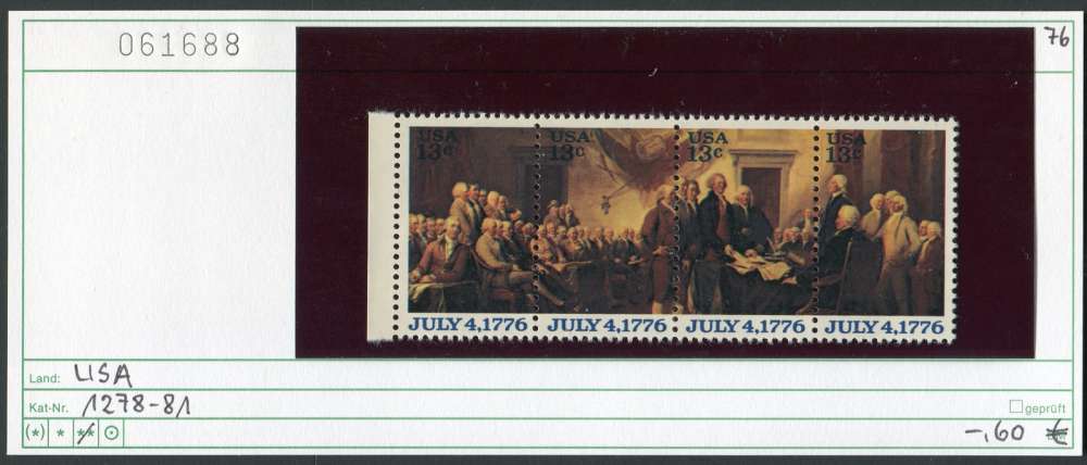 Etats-Unis 1976 - Michel 1278-1281 - ** neuf mnh