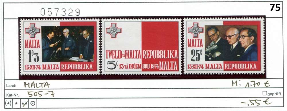 Malte 1975 - Michel 505-507 - ** neuf mnh postfris