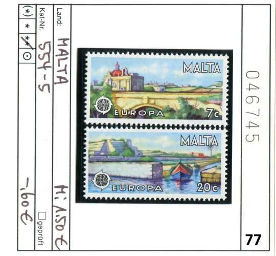 Malte 1977 - Michel 554-555 - ** neuf mnh postfris