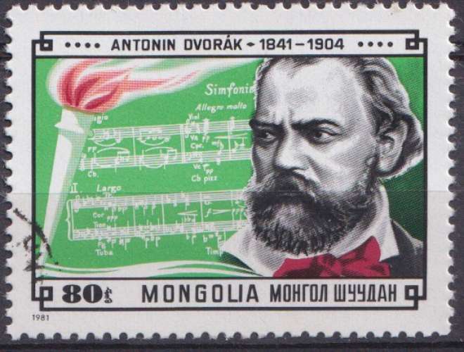 Mongolie 1981 Y&T 1156 oblitéré - Compositeurs - Dvorak 