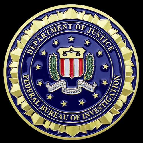 Médaille NEUVE plaquée Or - FBI Federal Bureau of Investigation