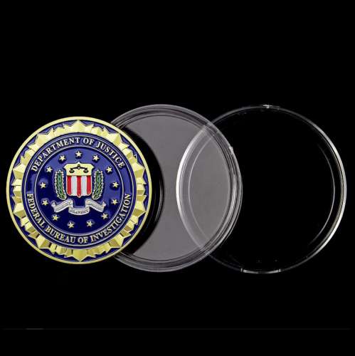 Médaille NEUVE plaquée Or - FBI Federal Bureau of Investigation