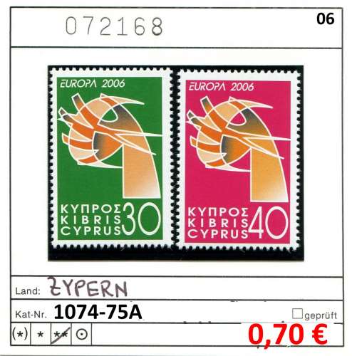 Chypre 2006 - Michel 1074-1075 A - ** mnh neuf - 