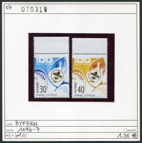 Chypre 2007 - Michel 1096-1097 A - ** mnh neuf - 