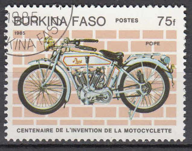 Burkina Faso 1985  Y&T  654  oblitéré  motocyclettes