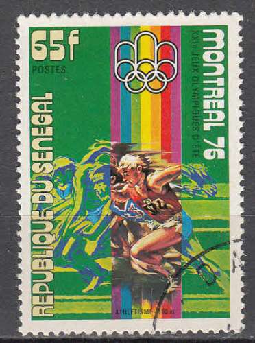 Sénégal 1976  Y&T  442  oblitéré  sports  athlétisme  