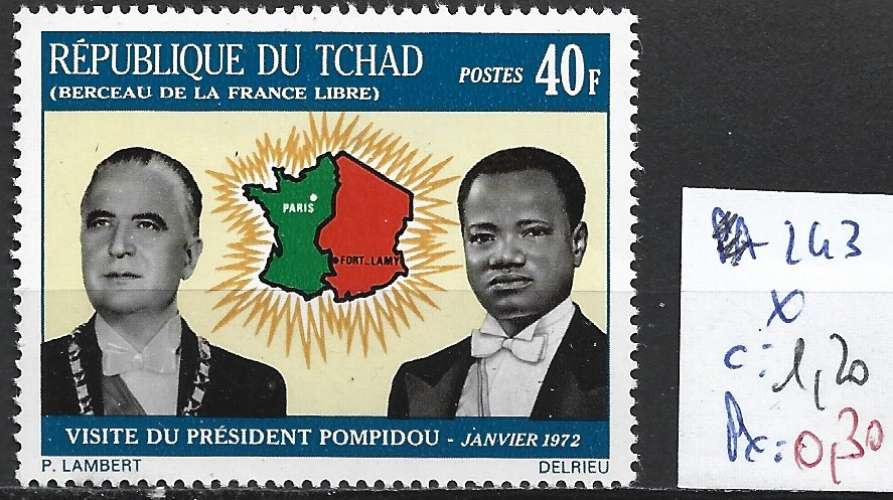 TCHAD 243 * côte 1.20 €