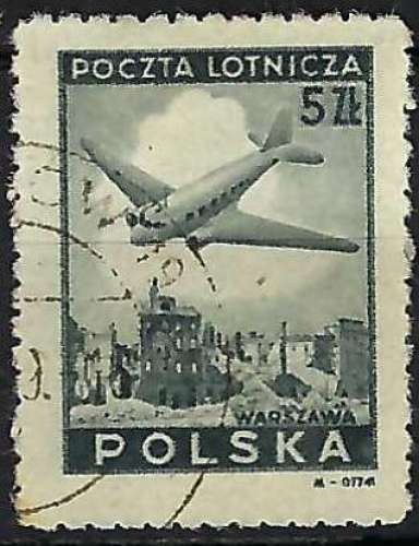 Pologne - 1946 - Y & T n° 10 Poste aérienne - O.