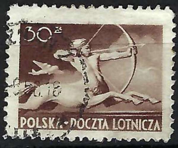 Pologne - 1948 - Y & T n° 20 Poste aérienne - O.