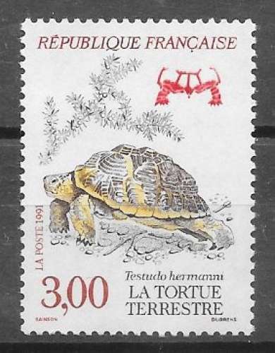 reptile - France n°2722 tortue d'Hermann 1991 **