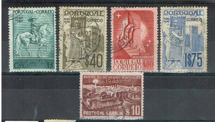 PORTUGAL 1940 - YT 608 609 612 614 615 OBLITÈRÉS.