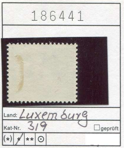 Luxembourg 1938  - Michel 319 - * mh  charn. - 