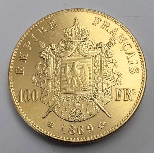 REPRODUCTION - France 100 Francs Napoléon III 1869 BB