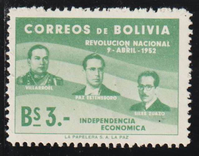 BOLIVIE 1953 - Y&T  N° 346