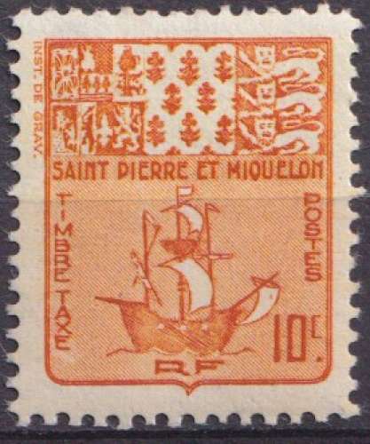 St Pierre et Miquelon Taxe 1947 Y&T 67 neuf ** 