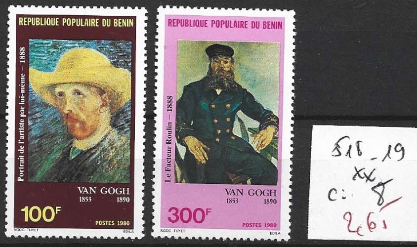 BENIN 518-519 ** côte 8 €