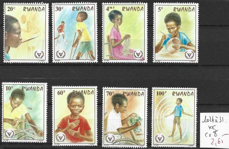 RWANDA 1024 à 1031 ** côte 8 €