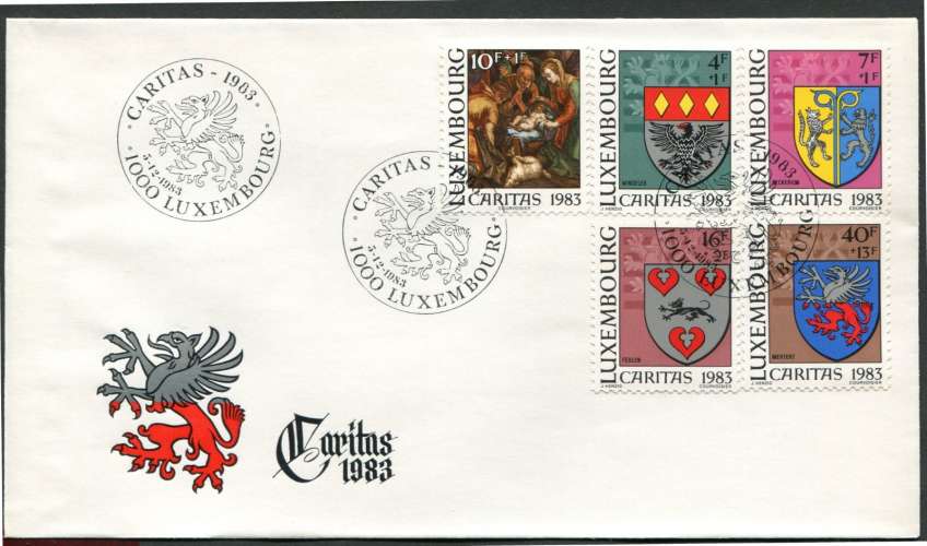 Luxembourg 1983 - Michel 1086-1090 - oo oblit. - sur FDC - 