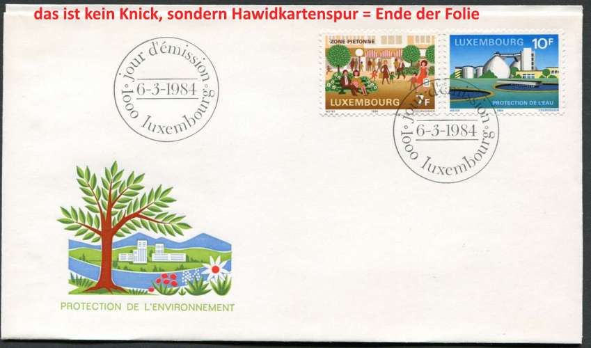 Luxembourg 1984 - Michel 1095-1096 - oo oblit. - sur FDC - 