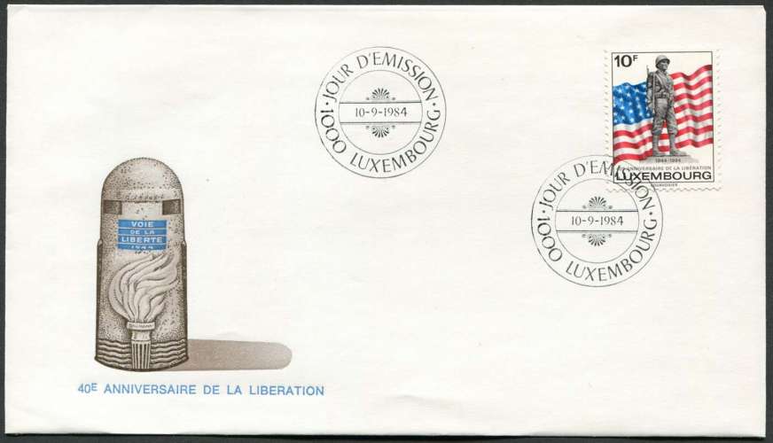 Luxembourg 1984 - Michel 1111 - oo oblit. - sur FDC - 