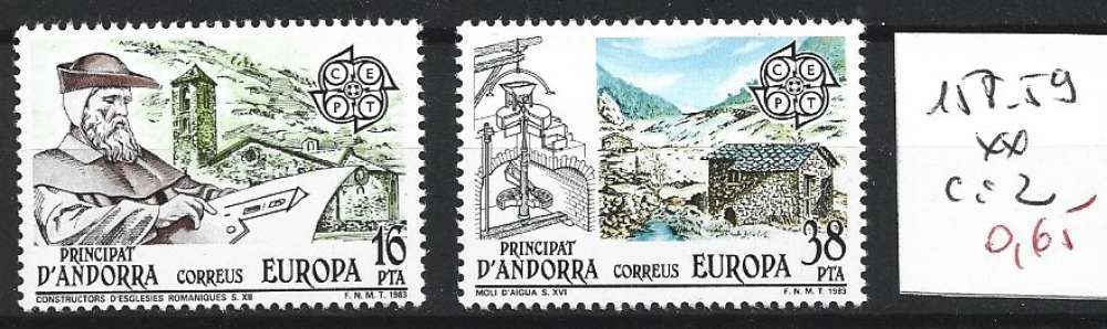 ANDORRE 158-159 ** côte 2 €