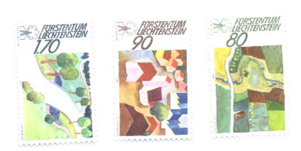 Liechtenstein Yvert N° 880 à 882 (3 timbres MNH)