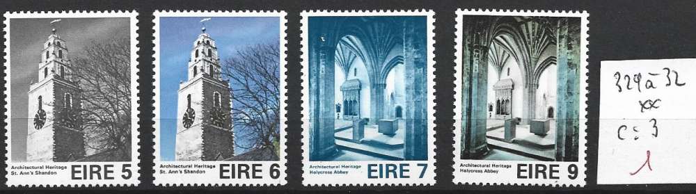 IRLANDE 329 à 332 ** côte 3 €