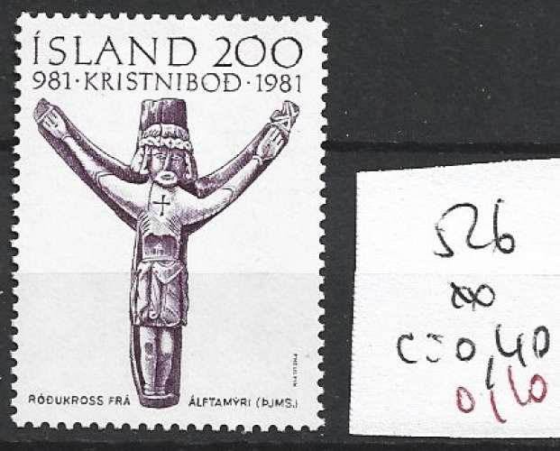 ISLANDE 526 ** côte 0.40 €