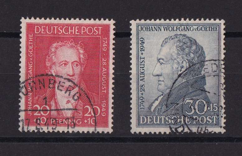 ALLEMAGNE BIZONE  Y/T  n° 80/81   oblitéré   1949