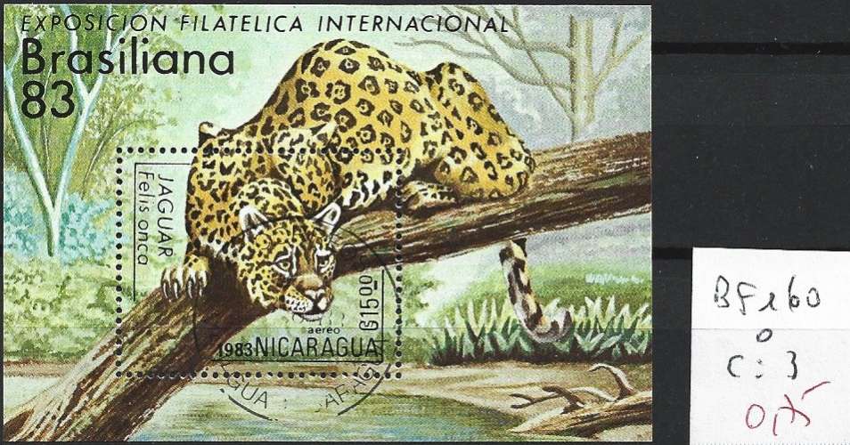 NICARAGUA BF 160 oblitéré côte 3 €