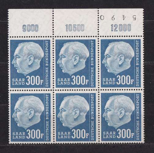 ALLEMAGNE SARRE  Y/T   n° 408/410    neuf **   1957