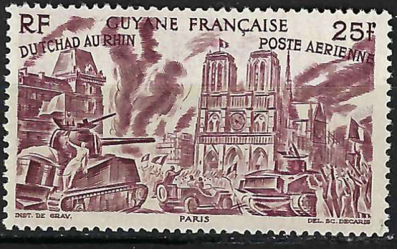 Guyane - 1946 - Y & T n° 33 Poste aérienne - MNH