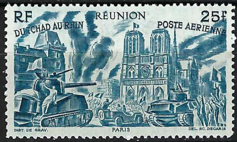 Réunion - 1946 - Y & T n° 40 Poste aérienne - MH