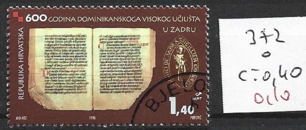 CROATIE 372 oblitéré côte 0.40 €