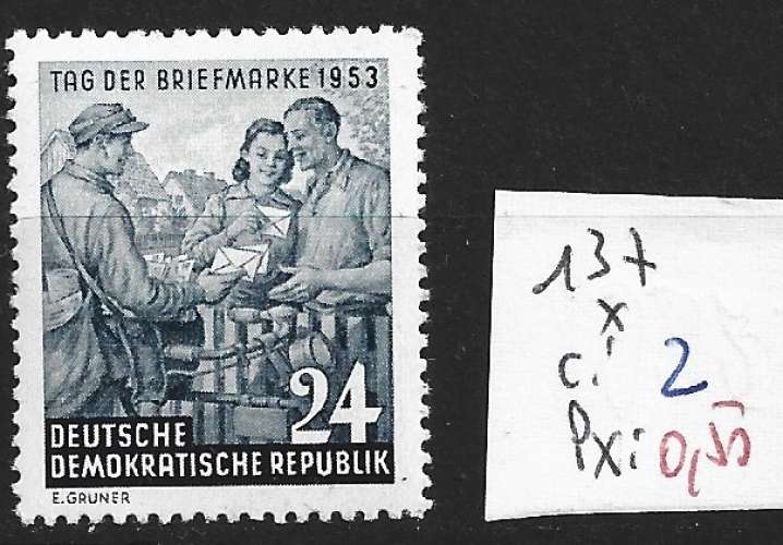 ALLEMAGNE RDA 137 * côte 2 €