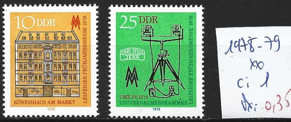 ALLEMAGNE RDA 1978-1979 ** côte 1 €