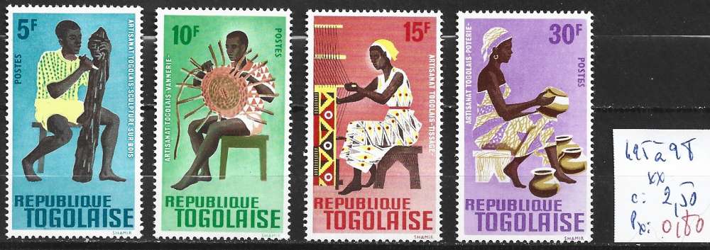 TOGO 495 à 498 ** côte 2.50 €