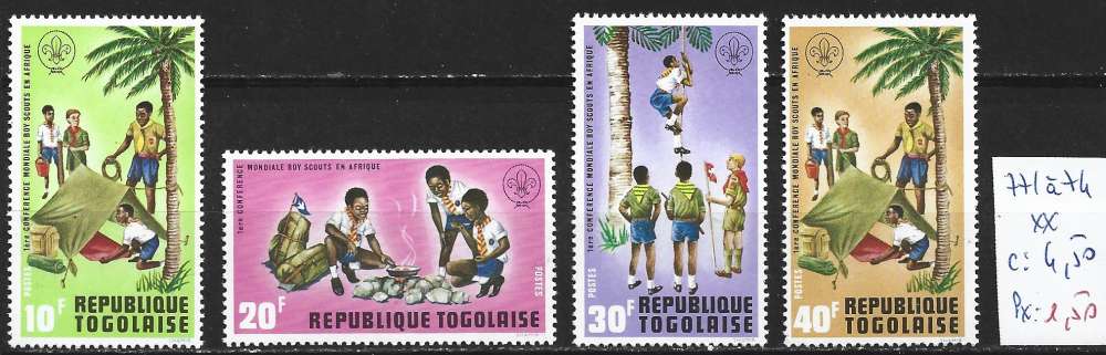 TOGO 771 à 774 ** côte 4.50 €