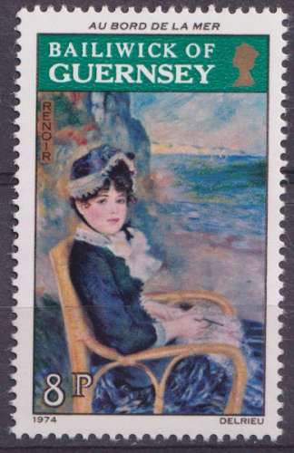 Guernesey 1974 Y&T 107 neuf ** - Peintures de Renoir 