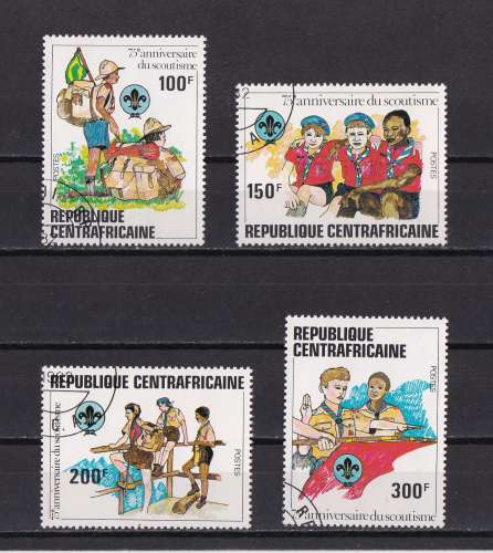 CENTRAFRIQUE  Y/T    n° 491/494  oblitéré    1982