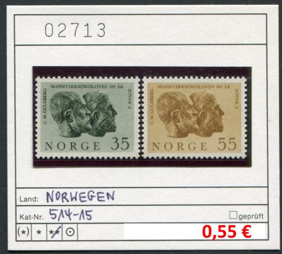 Norvège 1964  - Michel 514-515 - ** neuf mnh - 